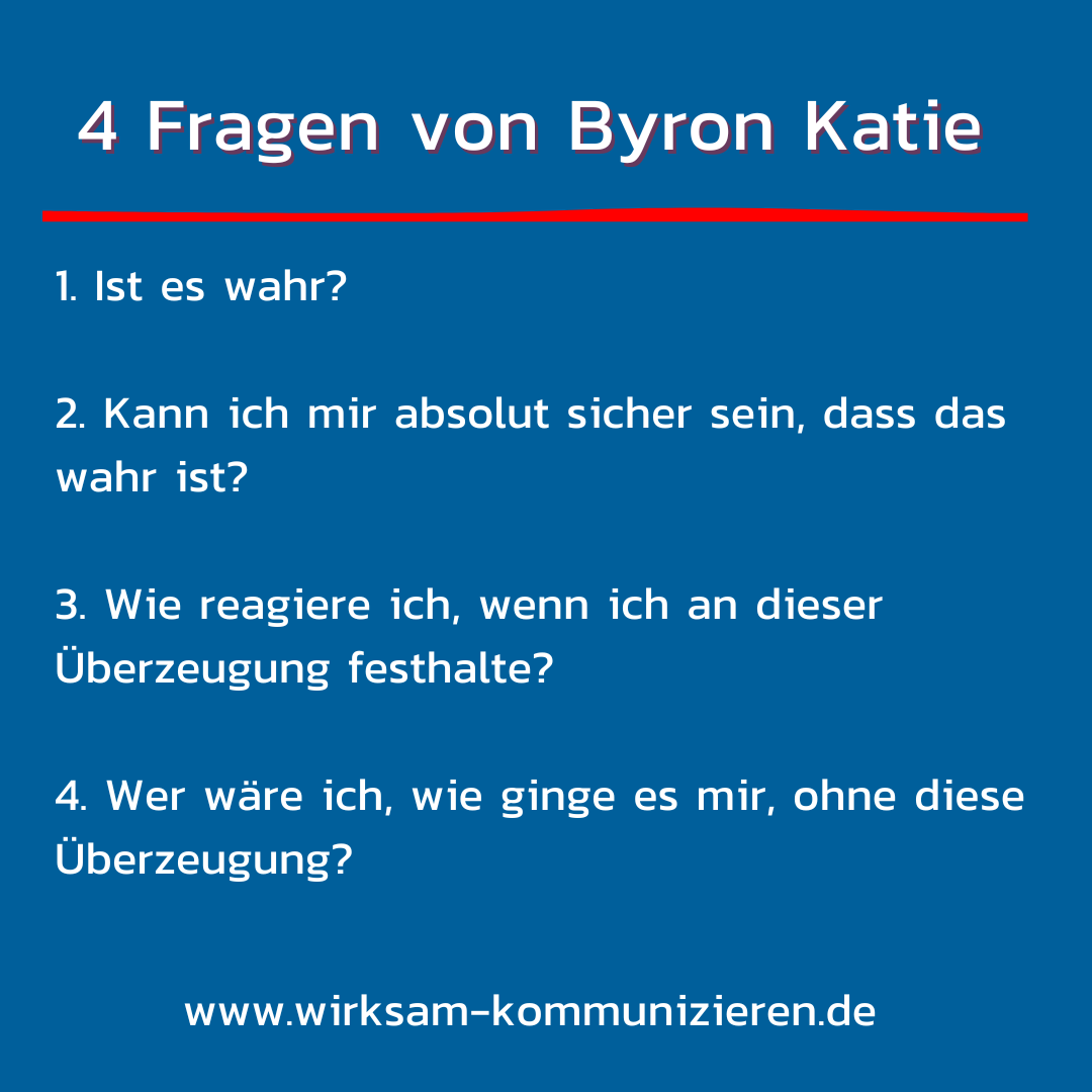 Byron Katie vier Fragen